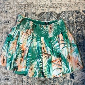 Tropical Shirred Skirt